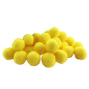 200Pcs Vibrant Colours Fluffy Small Craft Pompoms 18mm Yellow