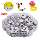 700 Googly Wiggly Wobbly Eyes SELF ADHESIVE Crafts NEW Mixed 7 Sizes 4mm to 12mm