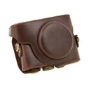For Sony DSC-RX100 Camera Case PU Leather Case with Shoulder Belt (coffee) M7T5
