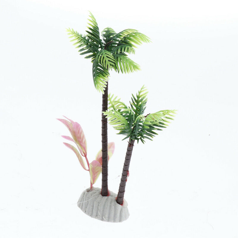 10pcs Artificial Coconut Tree Creative Scenery Decoration for   Tank Home