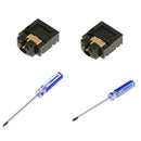 2Pcs 3.5mm Port Jack Headphone Component Port for Xbox One Controller +Tools