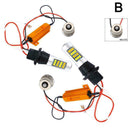 1Pair 1156 BA15S 42SMD Switch Back LED White DRL & Amber Turn Signal Light T0T6