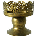 Sweetgo Candle Holder Lace Edge Mini Cupcake Stand Metal Iron Singlecup Tab