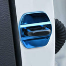 1pc Car Accessories Decor Stainless Steel Car Door Lock Protective Cover-Red