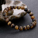 Bead Bracelet Yellow Tiger Eye Charm Bracelets for Men Women Jewelry Gift