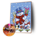 5D DIY Round Diamond Painting Snowman Cross Stitch Kit Home Decor (ST002)