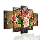 Resplendent Rose 5D DIY Full Drill Diamond Painting 5-pictures Combination