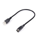USB Male to Female Extension Cable LED Light Adapter Metal Hose for PC Deskto JR