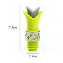 Green creative practical Lily wine cork silicone food grade durable wine po