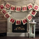 Merry Christmas Jute Burlap Banners,Christmas Banner,Christmas Decoration