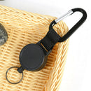 Elastic Rope Outdoor Camping Anti-lost Telescopic Keychain Holder with Carabiner