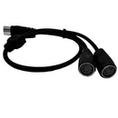50cm 5 Pin MIDI DIN Y Splitter Cable Adapter 1 Male Plug to 2 Female Socket