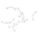 10 Pieces Acrylic Transparent Hoop Ring Bar Eyebrow Navel  18G