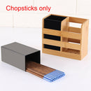 Multifunction Home Utensil Pepper Shakers  Spoons Flatware Holder Wooden