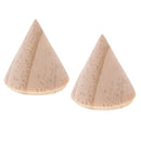 2pack Plain Wood  Display Stand Cone Finger  Jewelry Showcase DIY Craft