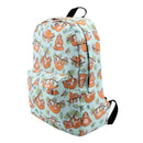 Backpack for Girls Brown Sloth Leaf Water Resistant Print Backpacks Teenage