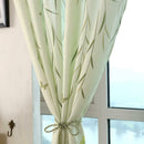 Butterfly Printed Cotton and Linen Living Room Bedroom Curtain (Green)