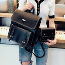 Fashion Women'S Backpack Pu Leather Backpack Girl Student Backpack Shoulder