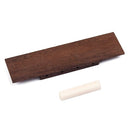 Replacement Rosewood Bridge and Bone Nut Saddle Slotted for Ukulele Guitar