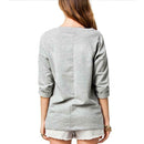 Women New Printed Long Sleeve Round Neck Loose T-shirt Casual Blouse XL