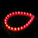 Red 12V Flexible 24-LED Strip Lights Neon Grill Light for Motorcycle Car Boat