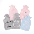 300ml Hot Water Bottle Cartoon Portable Fleece Bag Hand Warm Water BottleB Ew