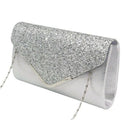 Women Glittered Envelope Clutch Purse Evening Bag Lustrous Party Handbag Sh