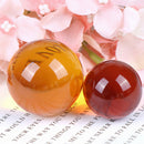 Amber Natural Quartz Magic Crystal Healing Ball Sphere 50mm Feng Shui  OZ