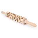 Christmas Embossing Rolling Pin Baking Cookies Dough Cake Engraved Roller