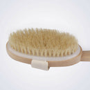 Natural Long Wood Bristle Body Brush Massager Bath Shower Back Spa Scrubber A