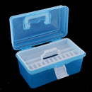 Multi-functional Durable Transparent Plastic Storage Box With Removable Tray