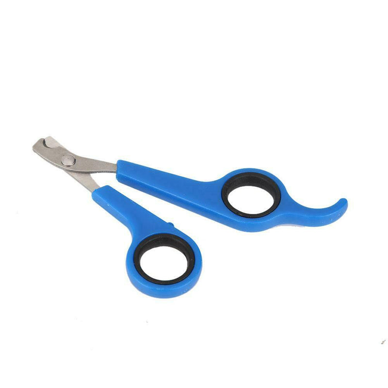 Pet Nail Toe Clipper Scissors Stainless Steel Dog Claw Cutter(Blue Black) A