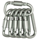 6pcs Multifunction Carabiner Outdoor Aluminum Alloy D-ring Climbing Buckle