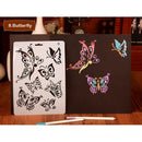DIY Butterfly Ruler Template Photo Album Hollow Stencils Decor Drawing Tool