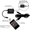 12 Led Car Foot Lamp Ambient Lamp with Usb/Wireless Remote/Music Control/Mu