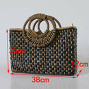 Hand Basket Shopping Bag Black Color Bali Island Hand Woven Bag Straw Bags