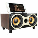 Desktop Portable Wooden Wireless Speaker Subwoofer Stero Bluetooth Speakers