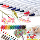 1pcs Dual Tip Brush Marker Pen 0.4 Fine Tip Markers Brush Highlighter Pen  Z