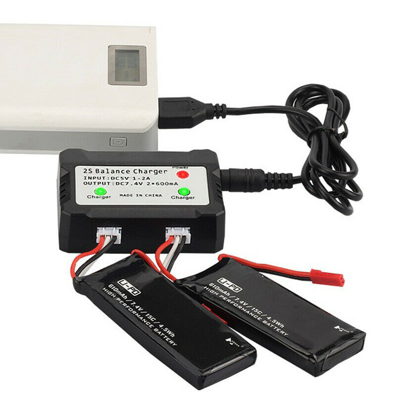 7.4V 2S Balance Charger Box Charging Adapter 2 in 1 for Syma X8C MJX X600 X E2W8