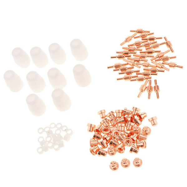 100 Pieces Electrode Nozzle Protect Cap Plasma Cutter Electrode Nozzle for PT31