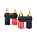 2pc banana plug binding post terminal connector socket dual female banana plu-3C