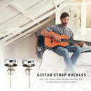 For Electric Guitar 2pcs Zinc Alloy Guitar Strap Buckles Lock Button Buckle