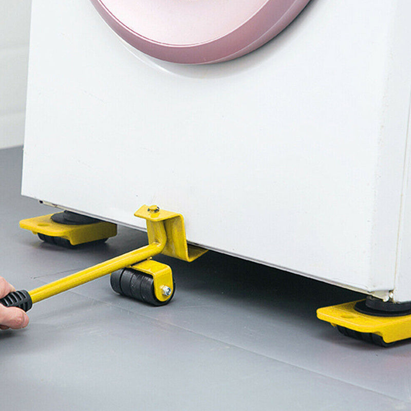 5pcs Furniture Mover Set Home Transport Heavy Object Moving Lifter (Yellow)
