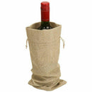 Linen Wine Bags with Drawstring, 13.8 inch x 5.9 inch (Pack of 10)
