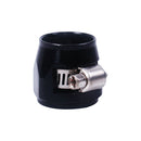 AN-12 Aluminium Alloy HOSE END FINISHER Fuel Water Oil Pipe CLIP Clamp Black