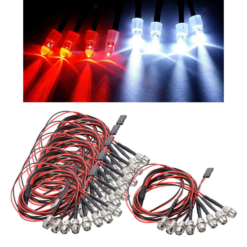 48pcs Upgrade LED Lights Headlights Taillight 8 LED For 1/12 1/16 RC Car