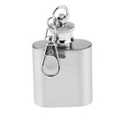 1oz 28ml With Key Chain Key Ring Liquor Stainless Steel Pocket Hip Flask