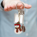 4pcs DIY Full Drill Special Shaped Diamond Painting Christmas Keyring Decor