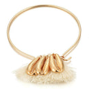 6pcs Boho Tassel Shell Bracelet Retro Pineapple Slice Bangles Women Jewelry