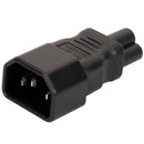 IEC320 C14 To C5 Pdu UPS Plug Female Power Adapter Converter  60x29x20mm